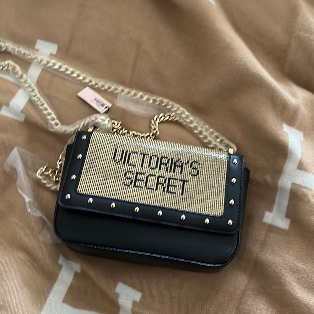 NWT Victoria's Secret bond street rhinestone chain bag